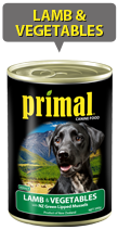 Primal Dog Wet Lamb & Vegetables Canned 390gm