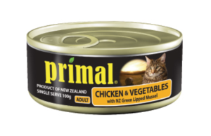 Primal Cat Wet Chicken & Vegetables Canned 100gm