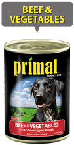 Primal Dog Wet Beef & Vegetables Canned 390gm