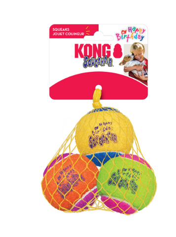 Kong SqueakAir Birthday Ball 3pk Medium