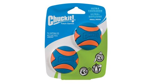Chuckit! Ultra Squeaker Ball   Sml - 2pk