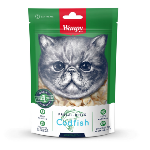 Wanpy Freeze Dried Cat Treat Codfish 20g