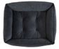 Indie & Scout Velvet Square Bed Small Slate 55x45x24cm