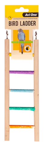 Avi One Wooden Ladder 5 Rung with Sand Steps