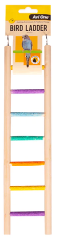 Avi One Wooden Ladder 7 Rung with Sand Steps