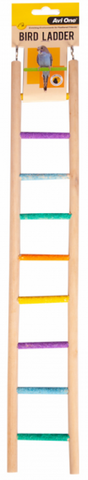 Avi One Wooden Ladder 9 Rung with Sand Steps