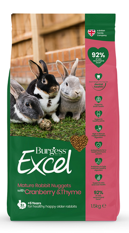 Burgess Excel Rabbit Nuggets Mature 1.5kg