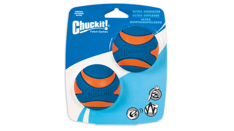 Chuckit! Ultra Squeaker Ball  Med - 2pk