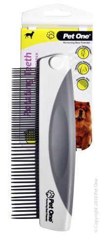 Pet One Grooming - Comb With Rotating Teeth Fine 55 Pins Premium Handle