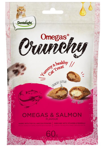 Dentalight Cat Treat Omegas+ Crunchy Salmon Flavour 60g