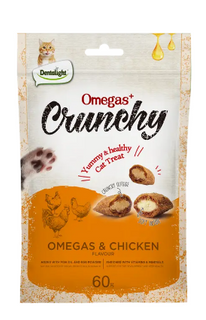 Dentalight Cat Treat Omegas+ Crunchy Chicken Flavour 60g