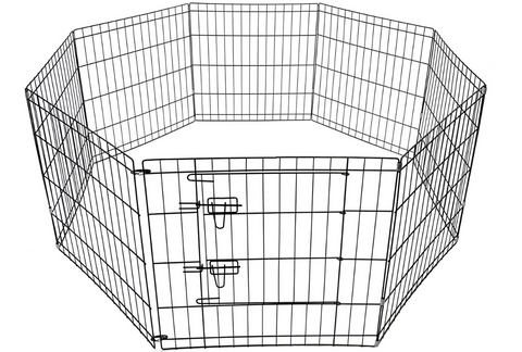 Pet One Puppy Pen - Black X8 Panels 61x76cm