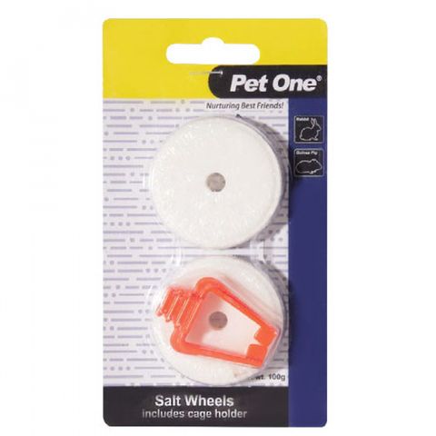 Pet One Salt Lick With Clip 100g 2/pk