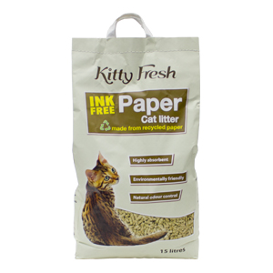 Kitty Fresh Ink Free Natural Paper Cat Litter 15L