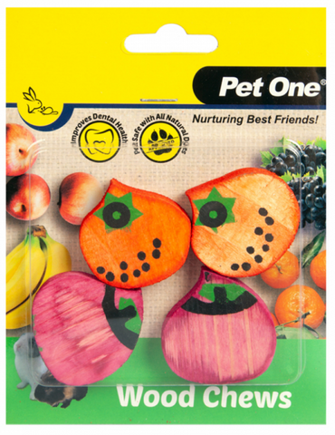 Pet One Wooden Chews For Small Animal 4 Pack (S)