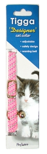 Tigga Mix Reflect Elastic Cat Collar Pink