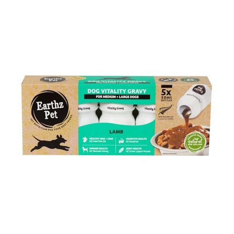 Earthz Pet Vitality Gravy Large Dog Lamb 50ml 5pk