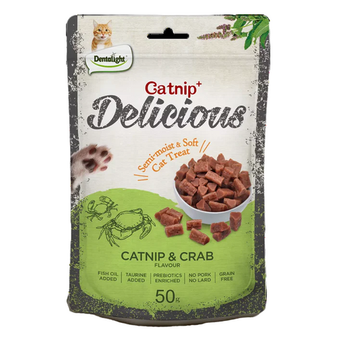 Dentalight Cat Treat Catnip & Crab Flavour 50g