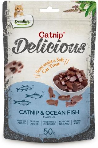 Dentalight Cat Treat Catnip & Ocean Fish Flavour 50g