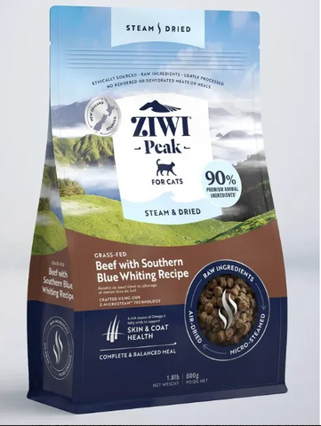 Ziwi Peak Cat Steam And Dried - Beef Recipe 800g