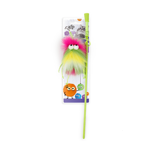 AFP Furry Ball Cat Fluffer Wand - Pink