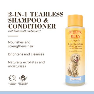 Burt's Bees Dog Tearless Puppy 2 in 1 Shampoo & Conditioner 473ml