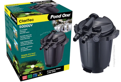 Pond One ClariTec 5000 Pressurised Filter With 9W UV-C