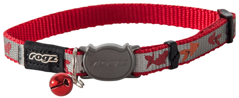 Rogz Reflectocat Safeloc Cat Collar Red Fish
