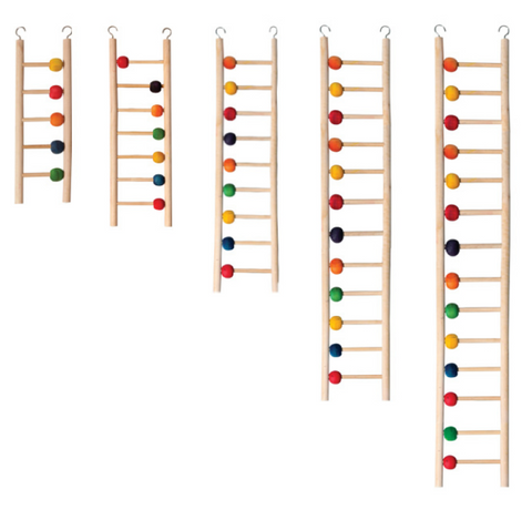 Avi One Wooden Ladder 9 Rung with Beads