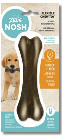 Zeus Nosh Flexible Chew Bone Chicken For Puppies Med 15cm