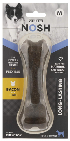 Zeus Nosh Strong Chew Bone Bacon Med 15cm