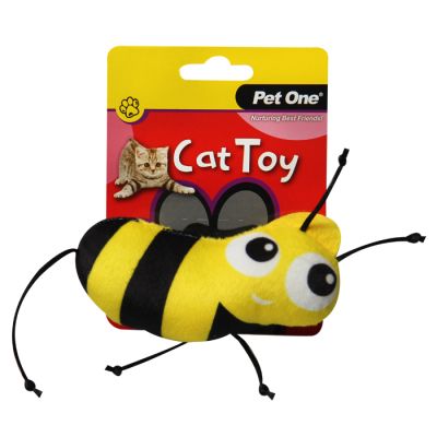 Pet One Cat Toy - Bee with String 7.5cm H