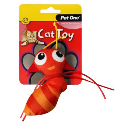 Pet One Cat Toy - Red Ant with String 10.5cm H
