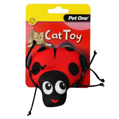 Pet One Cat Toy - Beetle with String 10cm H
