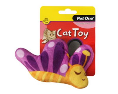 Pet One Cat Toy - Butterfly with Crinkle 9cm H