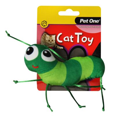 Pet One Cat Toy - Green Ant with String 6.5cm H