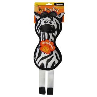 Pet One Dog Toy - Zebra with Squeaker 42cm H