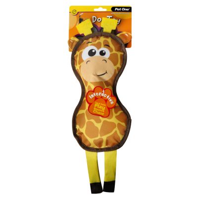 Pet One Dog Toy - Giraffe with Squeaker 44cm H
