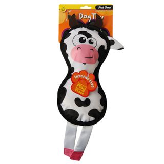 Pet One Dog Toy - Cow with Squeaker 42cm H