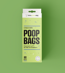 Little Green Dog Compostable Poop Bags 60 Bags