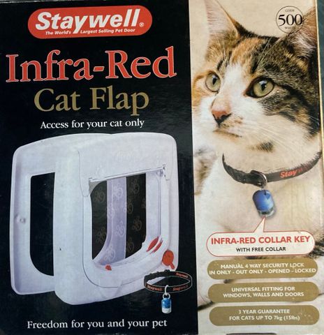 PetSafe Staywell - Cat Door Infra-Red Deluxe 4-Way Locking (S) All Fittings 500E
