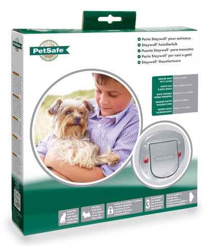 PetSafe Staywell - Pet Door Big Cat/Small Dog 4-Way Clear (S) All Fittings 270EF
