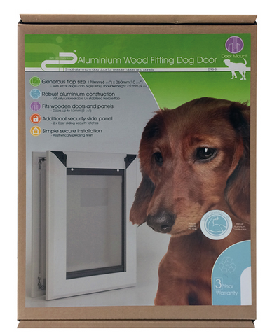 Pet-Corp - Dog Door Aluminium (S) Wood Door/Panel D9S-S
