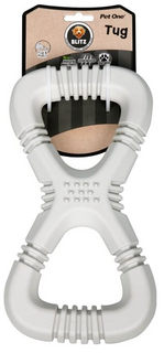 Pet One Dog Toy - Blitz Rubber Tug Grey L