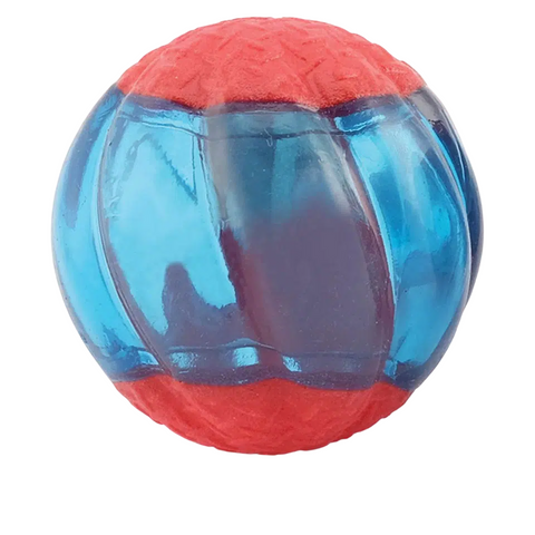 Zeus Duo Ball Dog Toy With Flashing LED Large 6.3cm 2pk