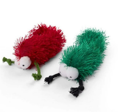 Kazoo Christmas Kitty Fluffy Caterpillar 2pk