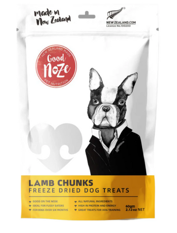 Good Noze Dog Freeze Dried Lamb Chunk Treats 60g