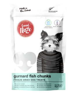 Good Noze Dog Freeze Dried Gurnard Fish Chunk Treats 60g
