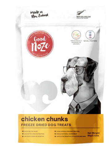 Good Noze Dog Freeze Dried Chicken Chunk Treats 60g