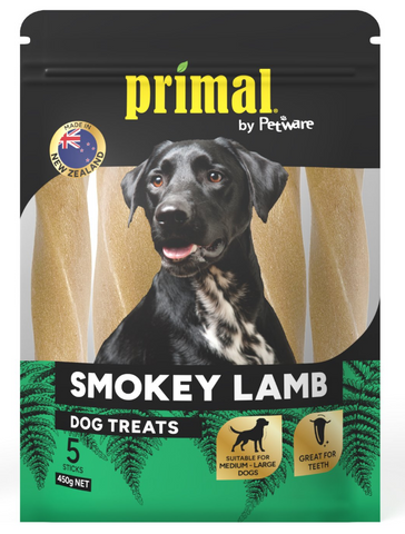 Primal Dog Treats Smokey Lamb 5pk 450g